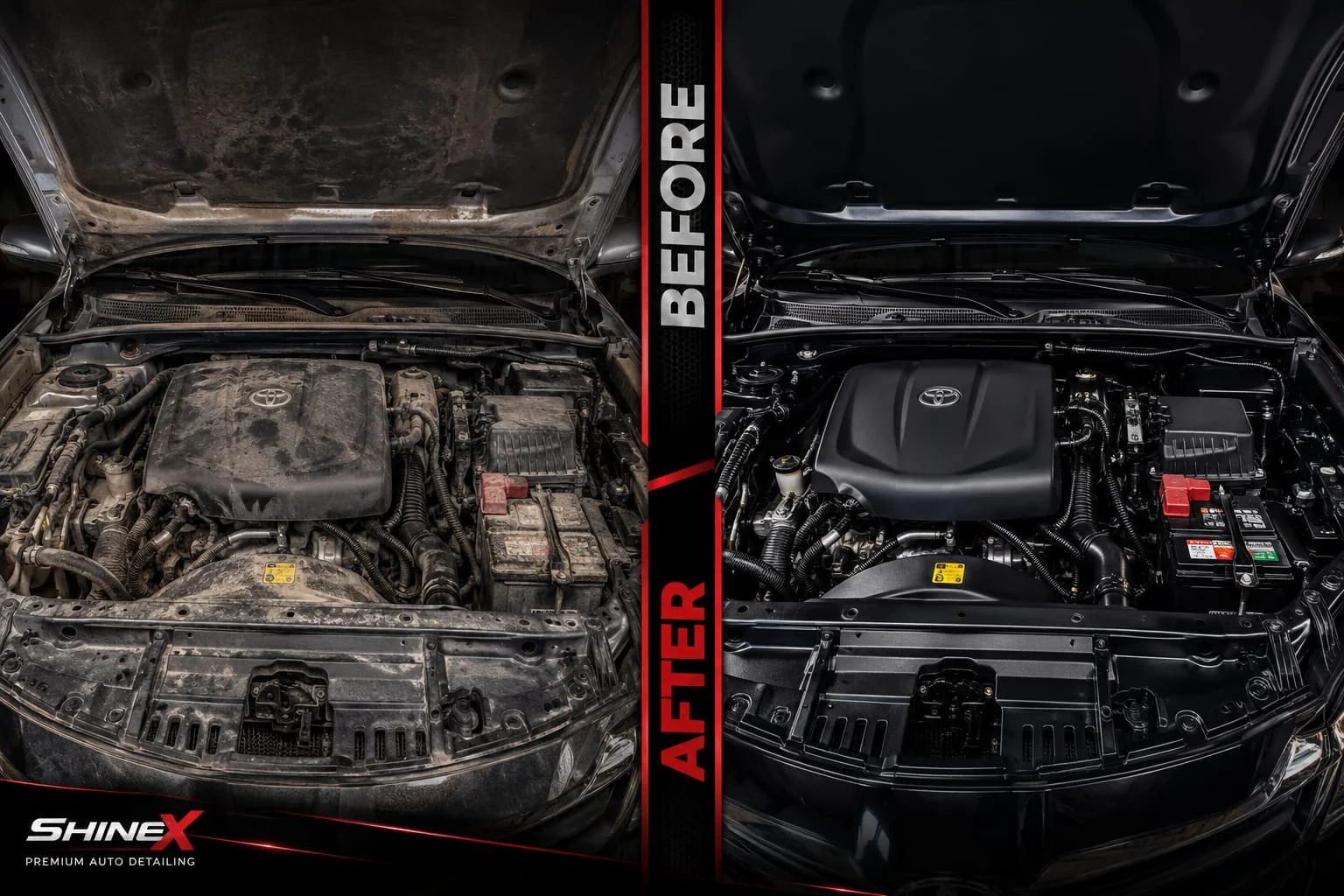 Car detailing before and after result in Dhaka